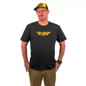 Black Cat Logo Black T-Shirt T-shirt S