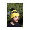 Black Cat Yellow Bobble Hat Bonnet à pompon