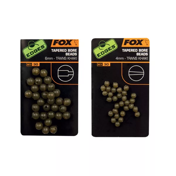 Fox EDGES™ Tapered Bore Beads - Perle en caoutchouc 6mm
