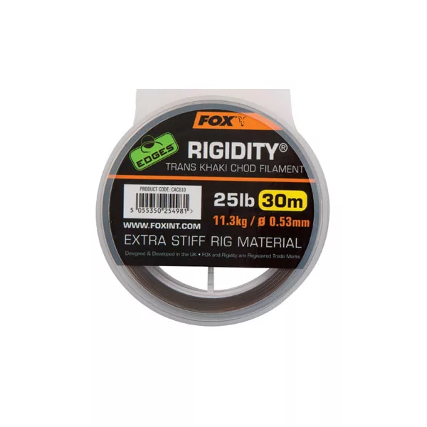 Fox EDGES™ Rigidity® - Trans Khaki 25lb/0.53mm Raccord