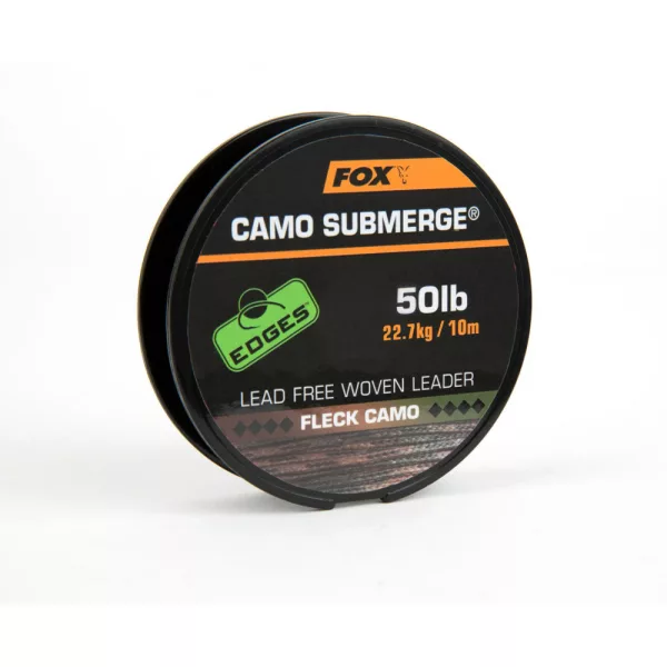 Fox EDGES™ Submerge Camo Leader Submerge Fleck Camo 50lb - 10m Tresse