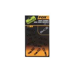 Fox Edges Kwik Change Mini Hook Swivels Émerillon 10pcs