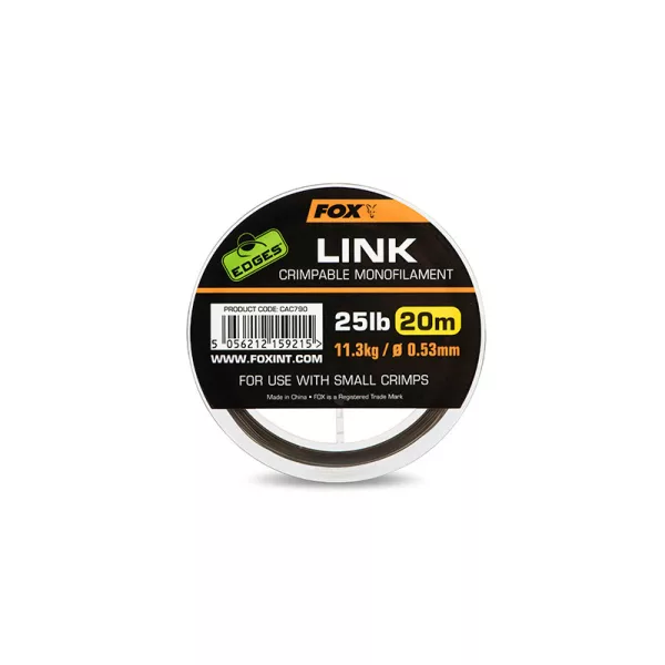 Fox Edges 20m 0.53mm Bas de ligne monofilament kaki