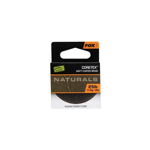 Fox Edges Naturals Bas de ligne tressé 11,3kg 20m