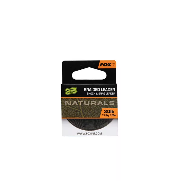 Fox Edges Naturals Tresse de bas de ligne 13,6kg 20m