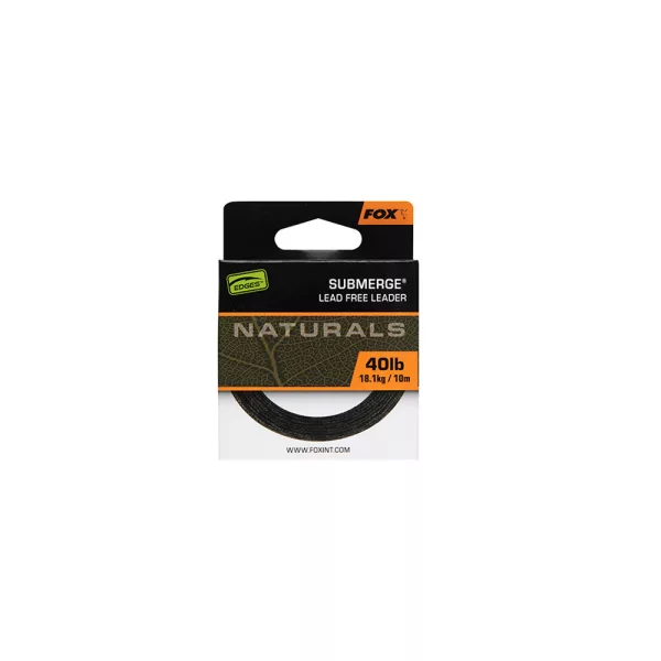 Fox Edges Naturals Submerge Tresse de bas de ligne 18,1kg 10m