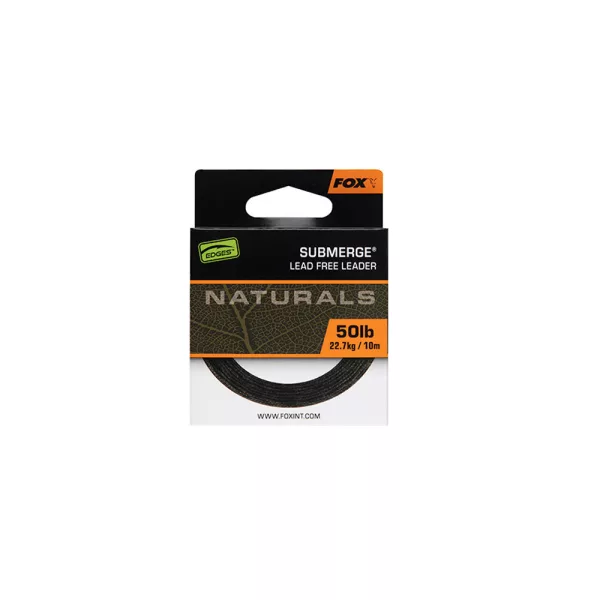Fox Edges Naturals Submerge Tresse de bas de ligne 22,7kg 10m
