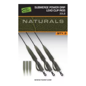   Fox Edges Naturals 40lb Power Grip Lead Clip Rigs Montage Boilie 3 pièces