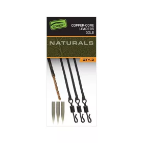   Fox Edges Naturals Copper-Core Leaders X 3 Bas de Ligne Pré-Monté 3pcs