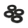 Fox Black Label Leather Washers Rondelles en Cuir 4 pièces