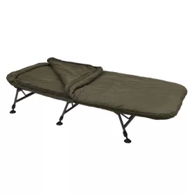   Fox Flatliner X System Lit de Pêche à 6 Pieds avec Sac de Couchage