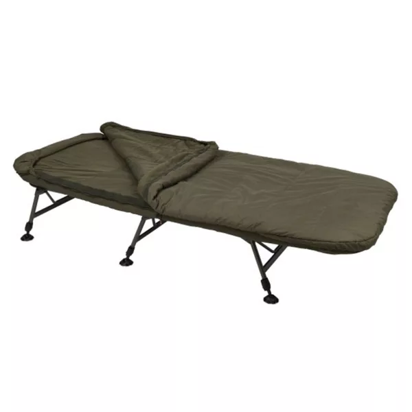 Fox Flatliner X System Lit de Pêche à 6 Pieds avec Sac de Couchage