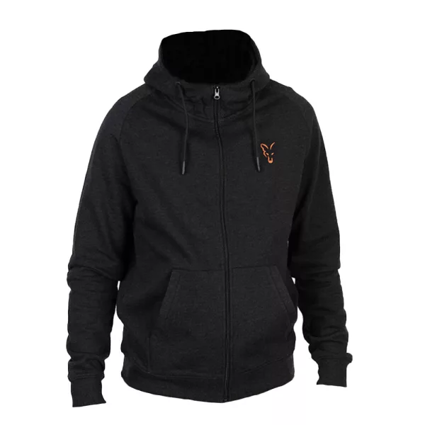 Fox Collection LW Hoody Sweat à capuche léger noir orange 3XL