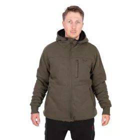 Fox Collection Sherpa Hoody Veste Thermique Vert-Noir 3XL