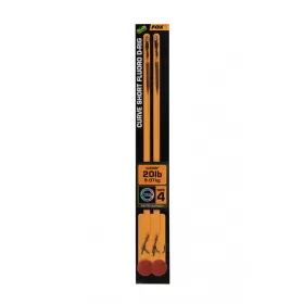   Fox Edges Courbe Court Fluoro D-Rig 4 - 20lb Illusion x 2 Hameçon monté