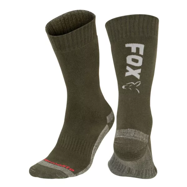 Fox Collection Thermolite Chaussettes Longues Vert-Argent 44-47