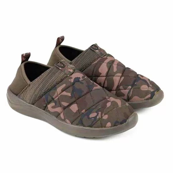 Pantoufles rembourrées Fox Camo Khaki Bivvy Slipper 12/46