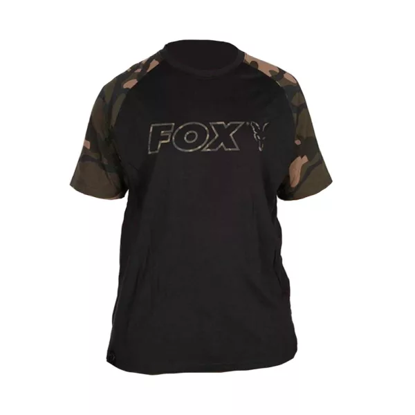 Fox Outline T-shirt Noir Camo S