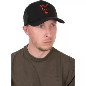 Fox Collection Casquette Trucker Noir-Orange