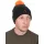 Fox Collection Bobble Hat Noir-Orange Bonnet à pompon