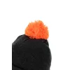 Fox Collection Bobble Hat Noir-Orange Bonnet à pompon