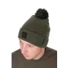 Fox Collection Bobble Hat Vert-Noir Bonnet à pompon