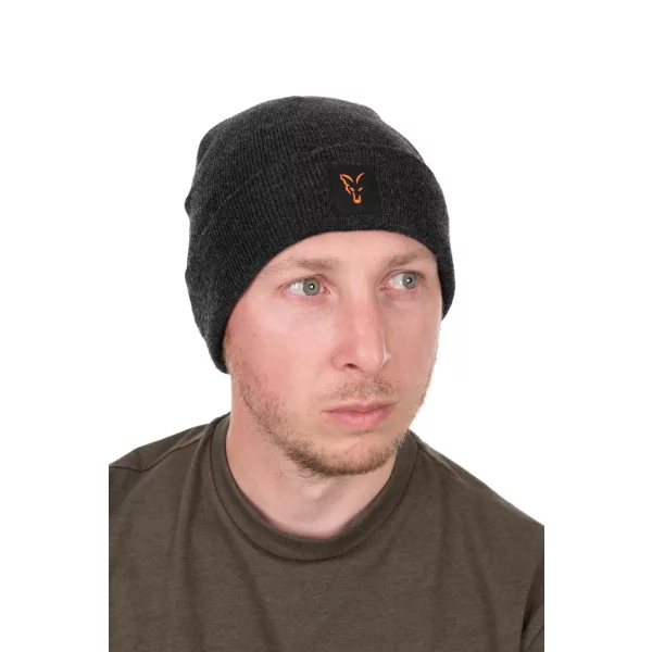 Fox Collection Beanie Noir-Orange Bonnet