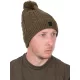 Fox Bonnet à pompon tricoté Kaki