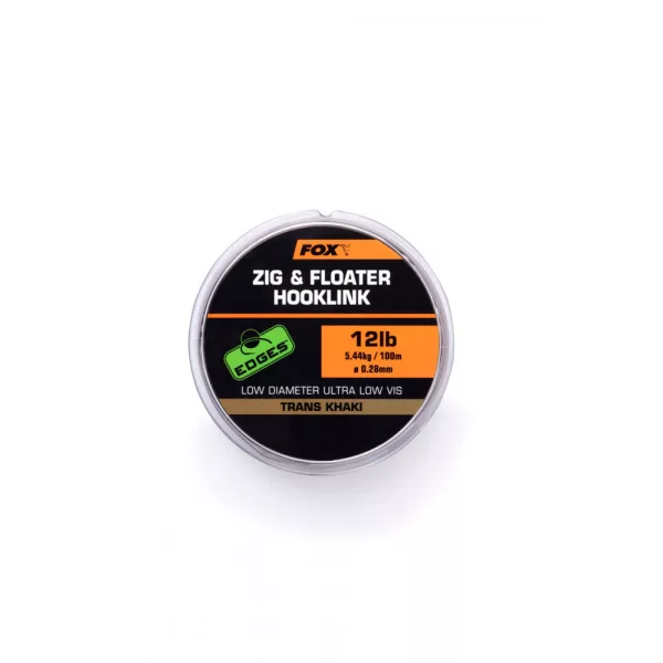 Fox EDGES™ Zig & Floater Hooklink 12lb - 0.28mm x100m Ligne monofilament