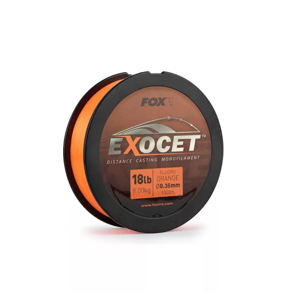 Fox Exocet Fluoro Orange Mono 0.35mm 18lb / 8.0kg (1000m) Fil monofilament
