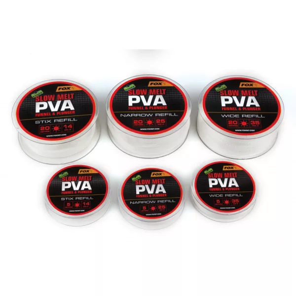 Fox EDGES™ PVA Mesh Refills Recharges à Fonte Lente 25mm Étroit - 20m Filet PVA