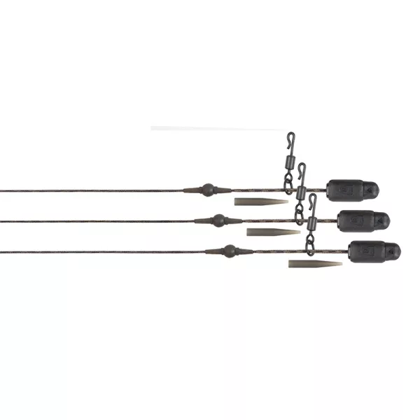 Fox Edges Naturals Heli-Clip Rigs 40lb Submerge Heli-Clip Bas de ligne 3db