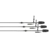 Fox Edges Naturals Heli-Clip Rigs 50lb Leadcore Heli-Clip Bas de ligne 3pcs