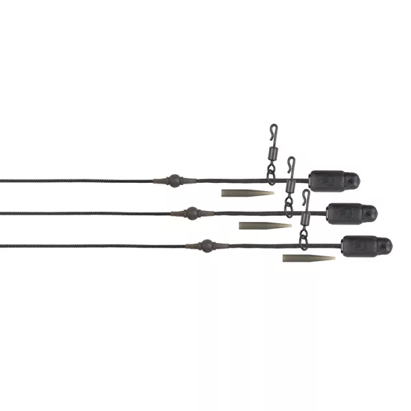 Fox Edges Naturals Heli-Clip Rigs 50lb Leadcore Heli-Clip Bas de ligne 3pcs