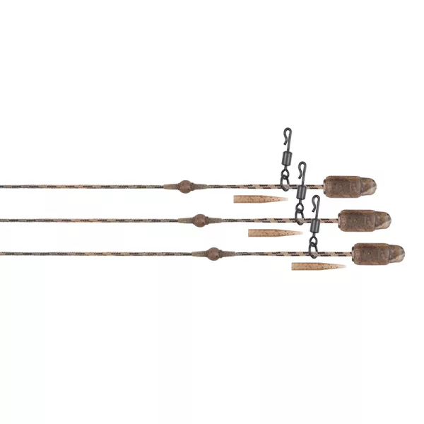 Fox Edges Camo Heli-Clip Rigs 30lb Submerge Montage H&eacute;licopt&egrave;re 3 pi&egrave;ces
