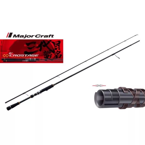 Major Craft Crostage CRX-662ML/S R,Fast 1,98m 6-28gr Canne Spinning 2 Pièces