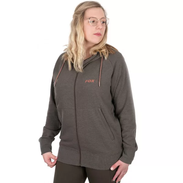 Fox WC Zipped Hoodie Vert-Mauve Femme S