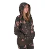 Fox Womens Zipped Camo Hoodie Női Kapucnis Pulóver S