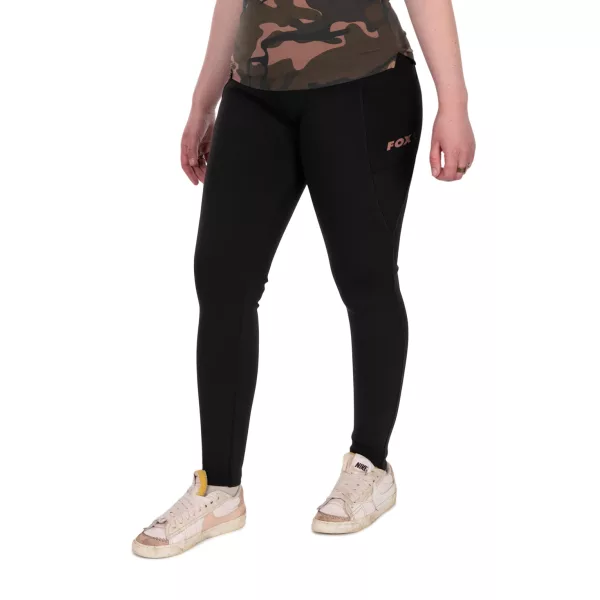 Fox Womens Black Lined Leggings Aláöltöző Nadrág M