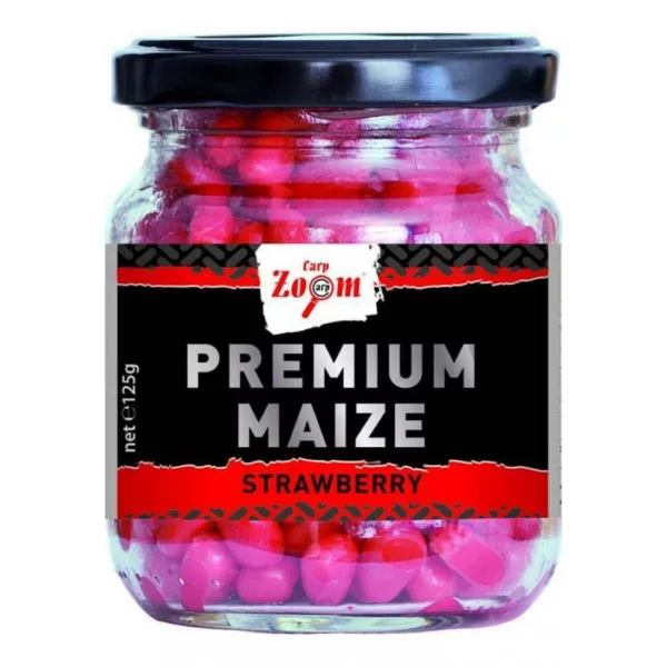 Carp Zoom CZ Maïs de pêche premium, fraise, 125 g, 220 ml