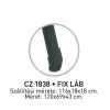 Carp Zoom CZ Berceau de carpe sur pied avec pieds fixes, 120x69x43 cm