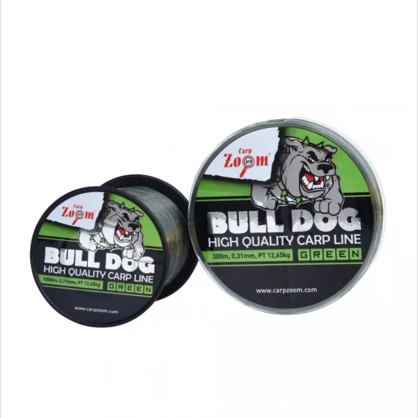 Carp Zoom CZ Bull-Dog Monofil ligne de pêche à la carpe, o 0,31 mm, 1000 m, 12,65 kg, vert foncé
