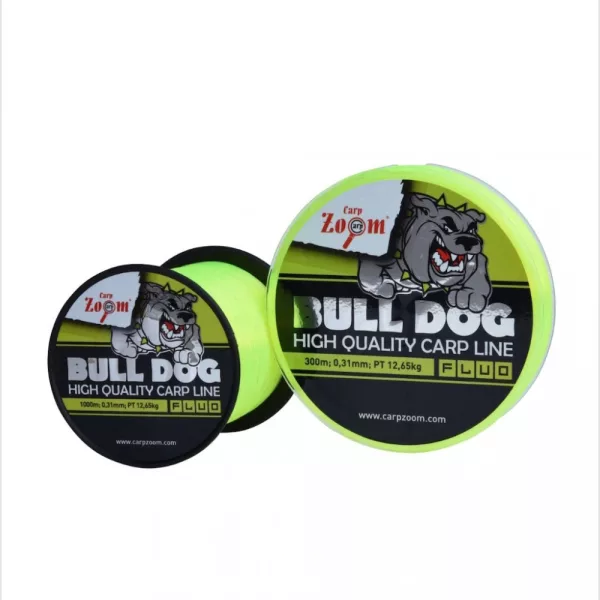 Carp Zoom CZ Bull-Dog Fluo monofil ligne de pêche à la carpe, o 0,35 mm, 1000 m, 15,45 kg, vert fluo