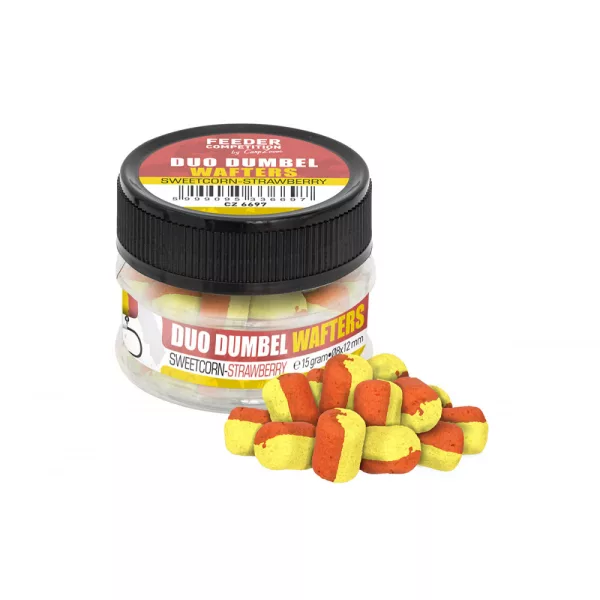 Feeder Competition Duo Dumbel Wafters Maïs Doux-Fraise 10x14mm 15gr