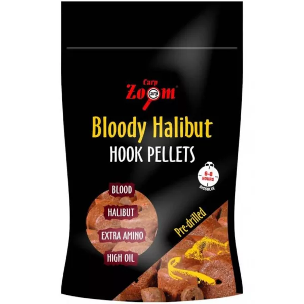 Carp Zoom CZ Pellet d'hameçon de flétan sanglant percé, 8 mm, flétan, 150 g
