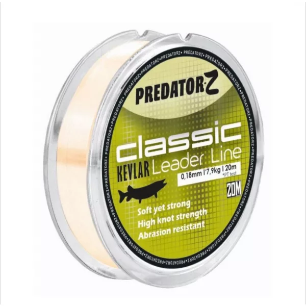 Predator Z PZ Classic bas de ligne en Kevlar, o 0,18 mm, 20 m, 7,9 kg