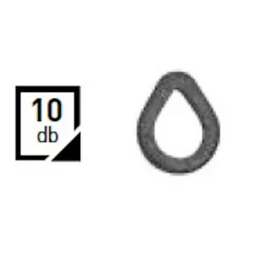   Carp Zoom CZ Anneau de montage Tear Drop, 4 mm, noir mat, 10 pièces