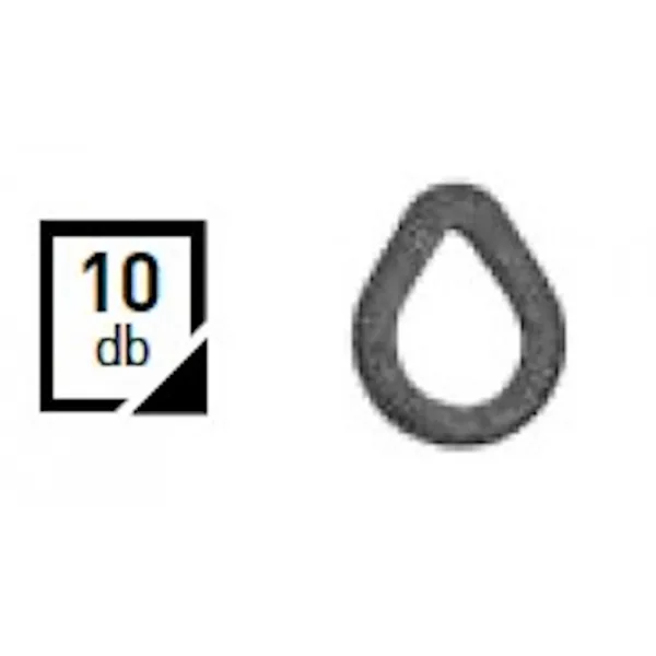 Carp Zoom CZ Anneau de montage Tear Drop, 4 mm, noir mat, 10 pièces