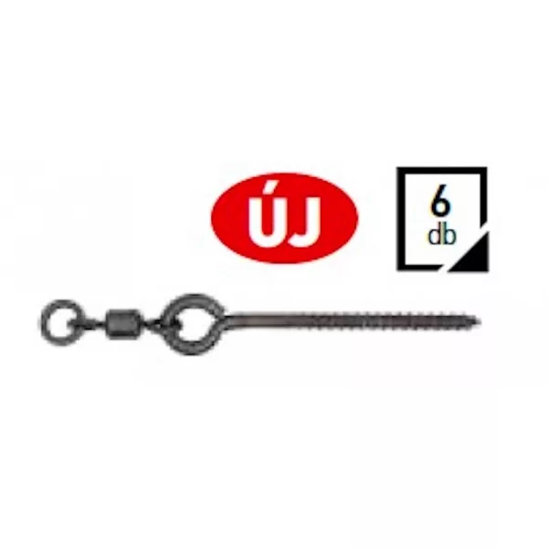 Carp Zoom CZ Pique à appât fileté avec émerillon, 12 mm, 6 pièces