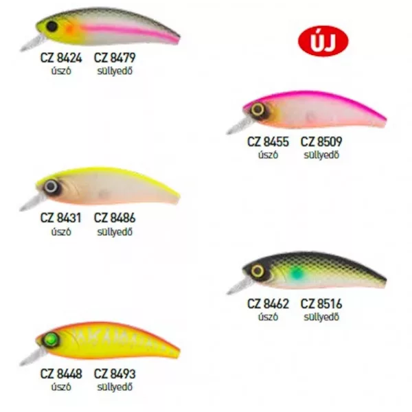 Predator Z Predator-Z Immortal Shad wobbler, 5 cm, 4 g, rose, flottant